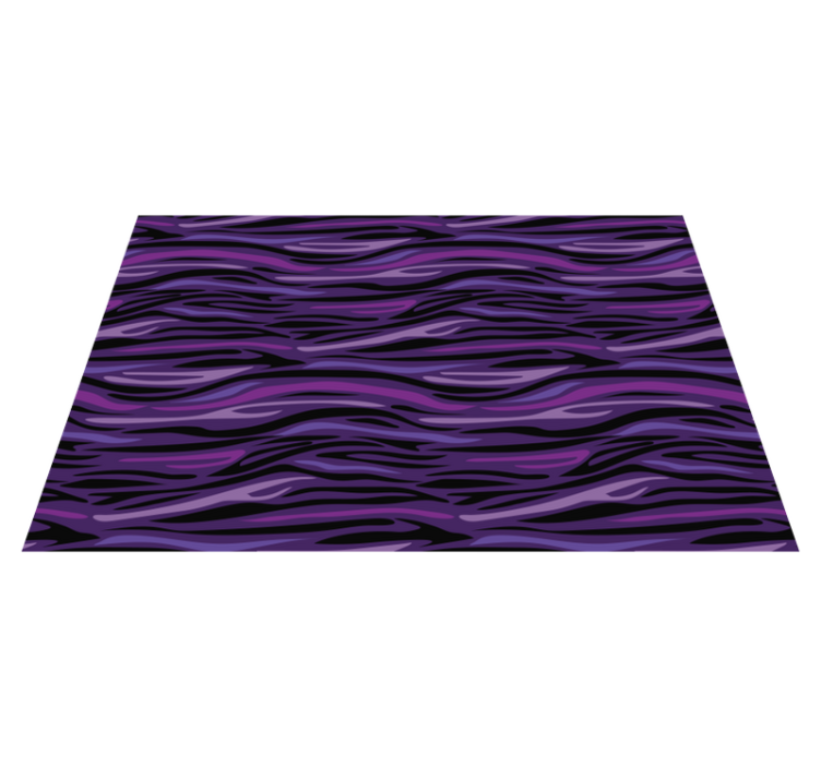 Purple Wave Pattern animal print rug - TenStickers