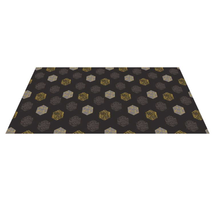 Textured Hexagon Pattern geometric rug - TenStickers
