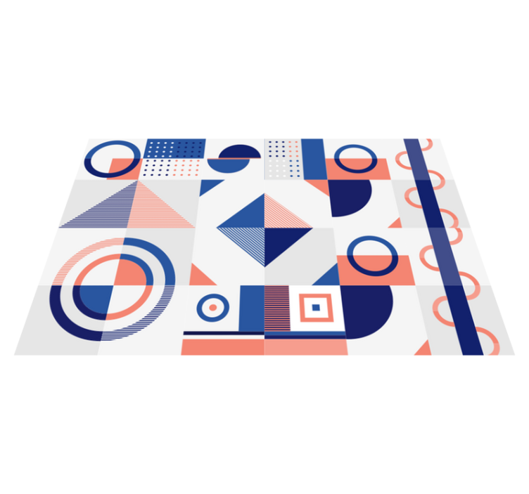 Modern forms geometric rug - TenStickers