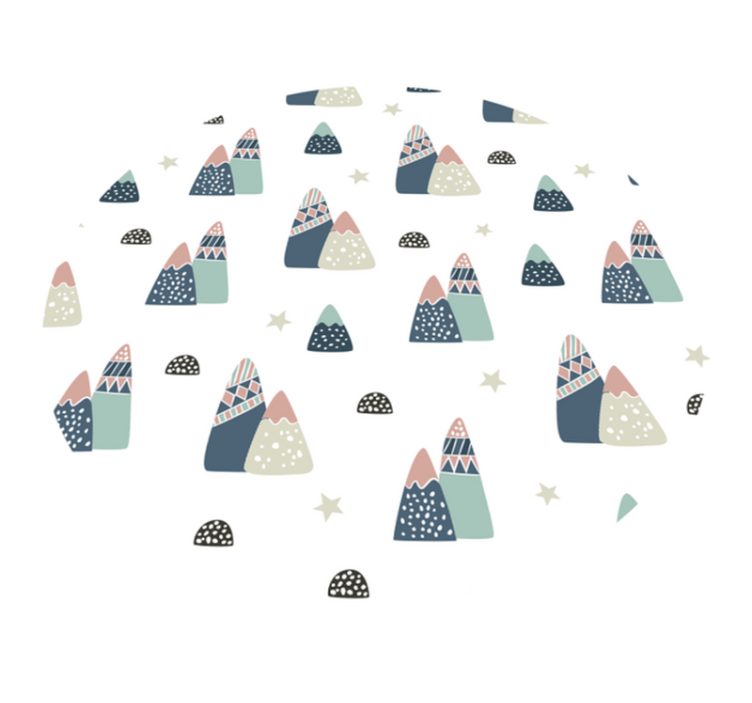 Mountainous Playful Pattern nursery rug - TenStickers