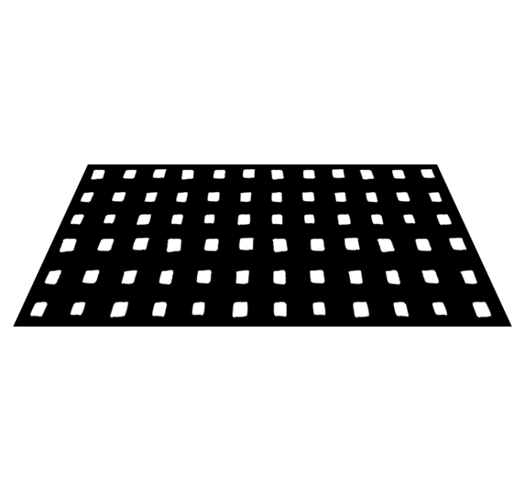 Black and white square pattern minimalistic rug - TenStickers