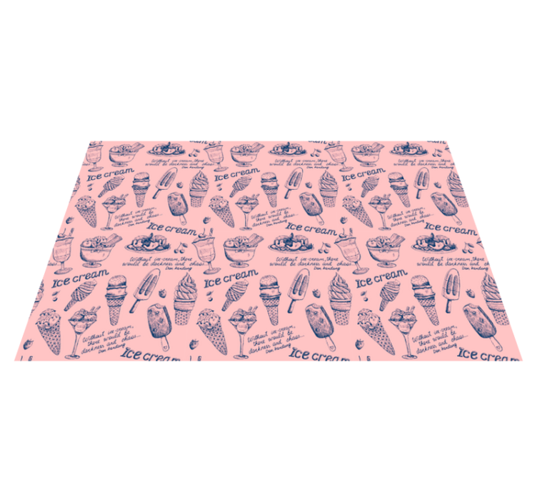 Pink ice cream modern rug - TenStickers