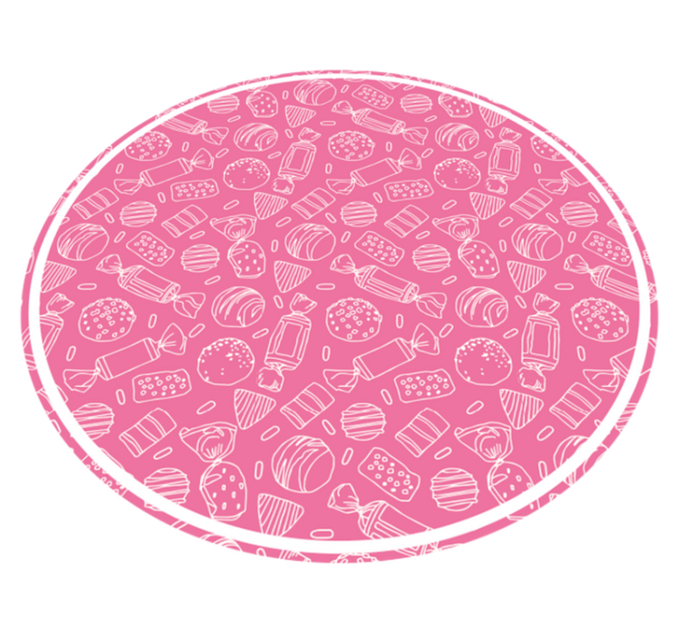 Cadny pink pattern kids rug - TenStickers