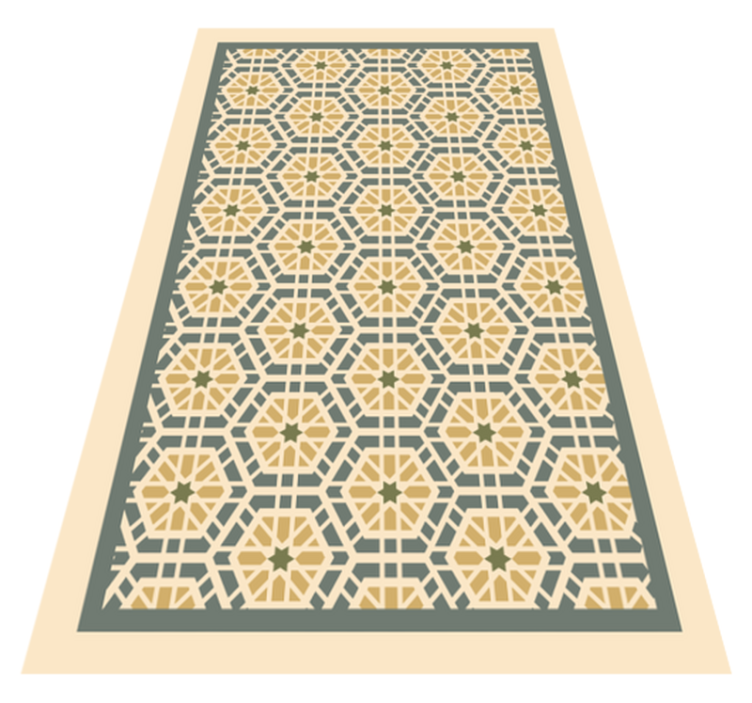 Geometric patterned artwork bedroom carpet - TenStickers