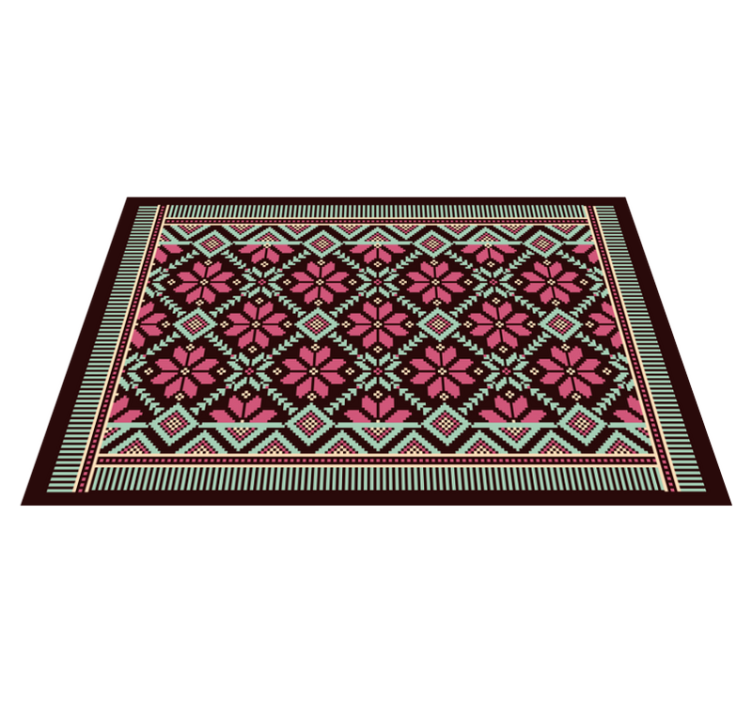 Embroidery area rug mosaic floor tiles - TenStickers
