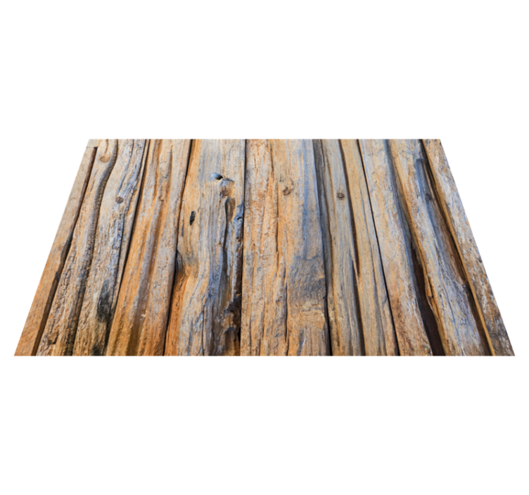 Wooden logs 3d texture wood effect vinyl rug - TenStickers