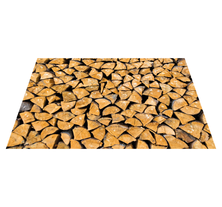 Slice Pattern wood effect rug - TenStickers