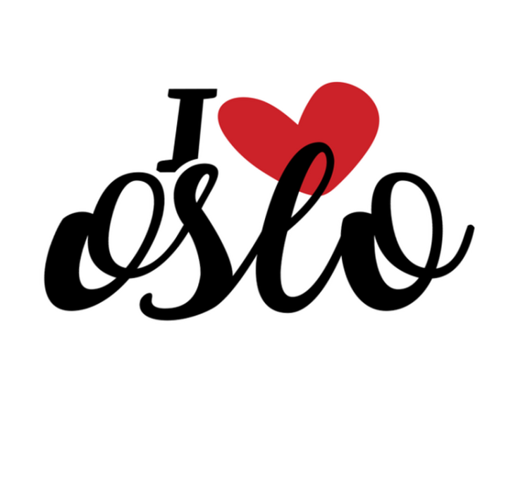 Heartfelt Oslo Love quote rug - TenStickers