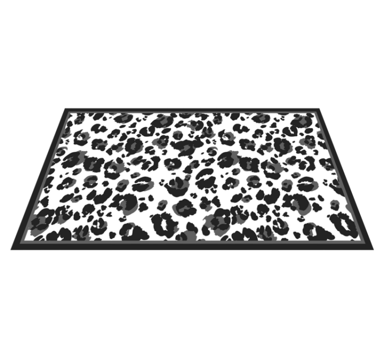 Black Spot Pattern animal print rug - TenStickers