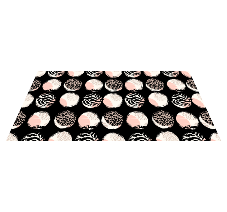 Bold Circle Patterns animal print rug - TenStickers