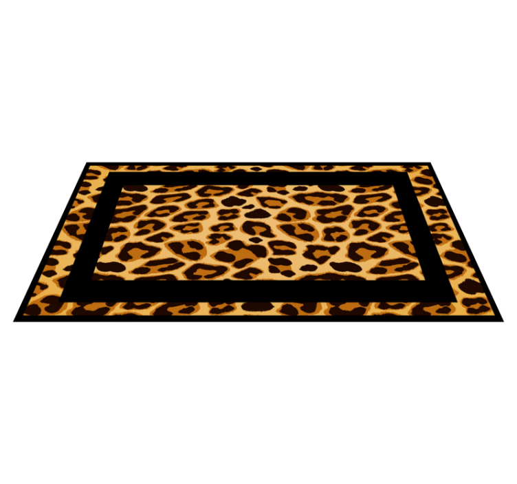 Rectangle leopard motif animal print rug - TenStickers