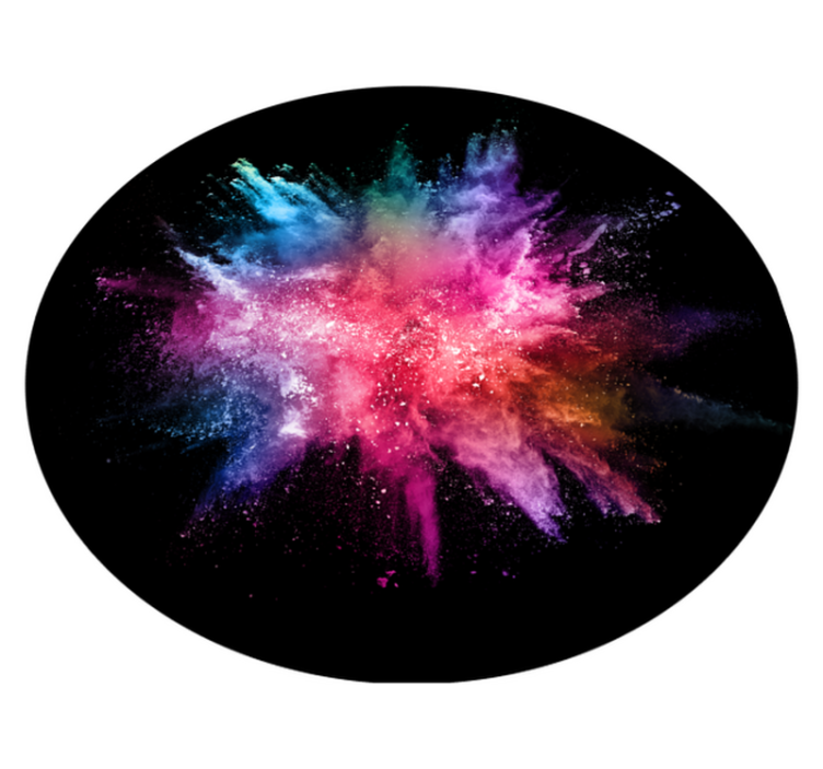 Colorful abstract explosion bedroom carpet - TenStickers
