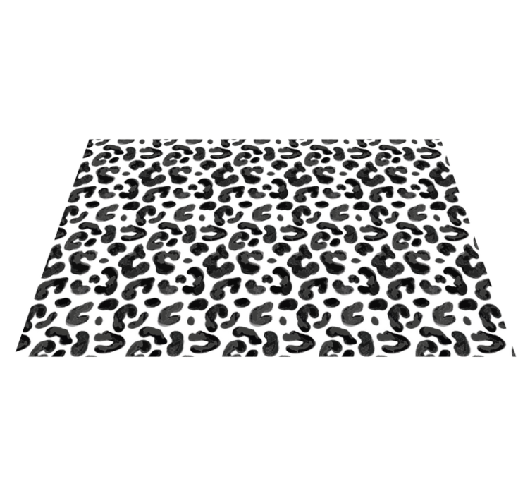 Animal print black animal print vinyl rug - TenStickers