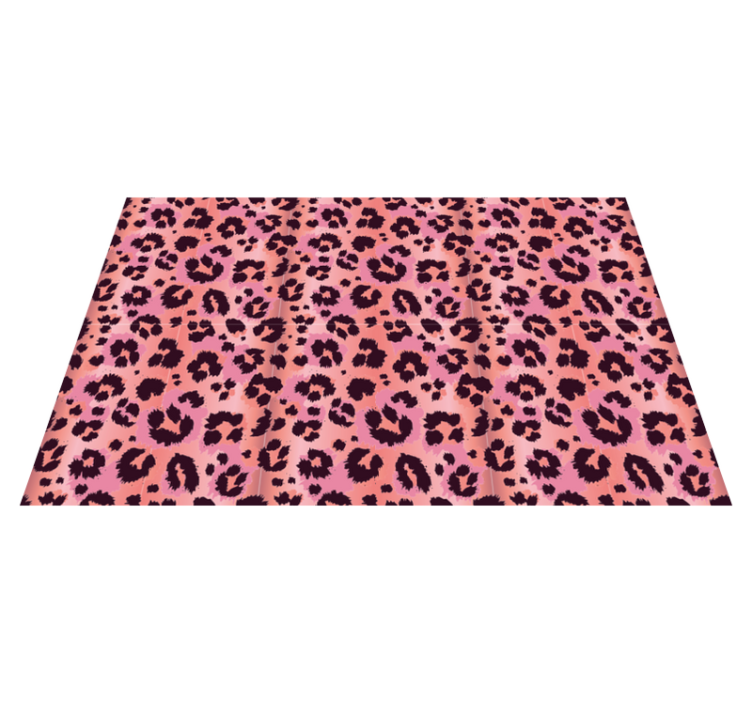 Pink leopard animal print rug - TenStickers