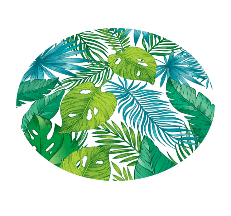 Tropical Leaf Designs nature rug - TenStickers