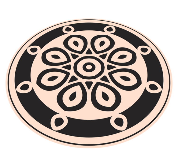 Elegant Circular Motif mandala rug - TenStickers