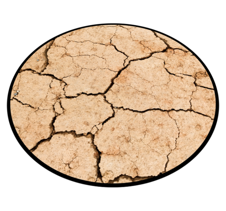 Cracked earth pattern texture rug - TenStickers
