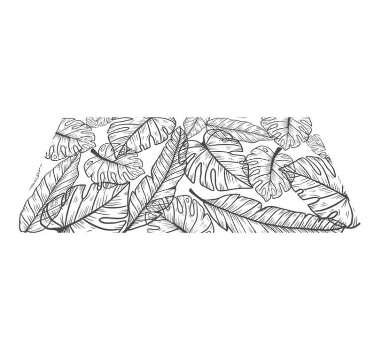 Leafy Jungle Theme nursery rug - TenStickers