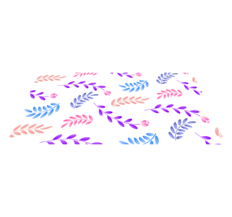 Botanical Leaf Element floral rug - TenStickers