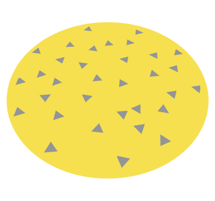 Yellow triangle design geometric rug - TenStickers
