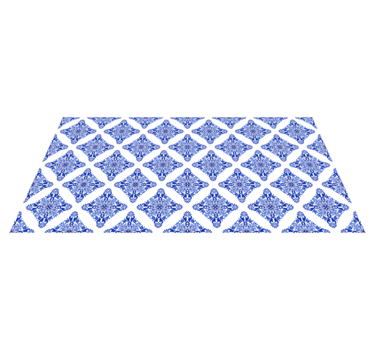 Patterned Blue tile carpet - TenStickers