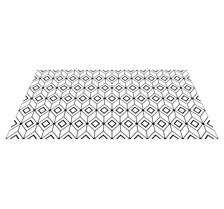 Modern diamond elements geometric rug - TenStickers