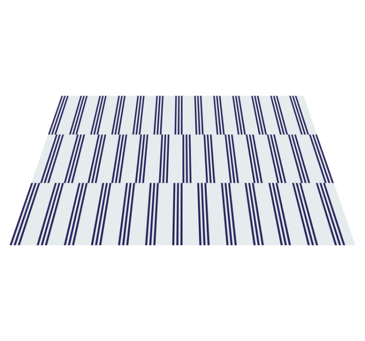 Navy stripy design living room rug - TenStickers