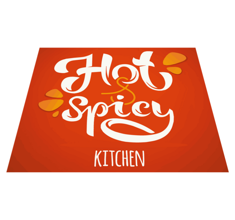 Hot spicy statement kitchen mat - TenStickers