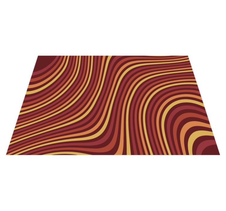 Wavy retro colorflow vintage rug - TenStickers