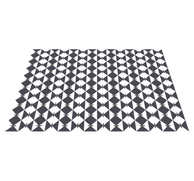 Nordic style squared knots nordic vinyl rug - TenStickers