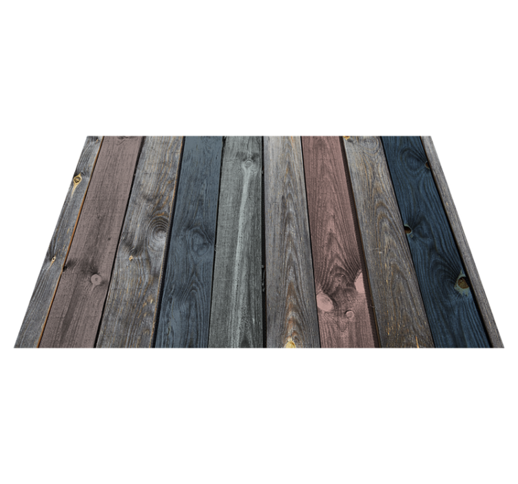 Rustic dark planks wood effect rug - TenStickers