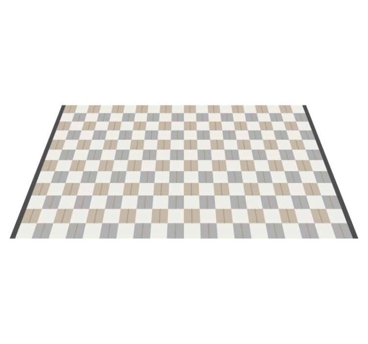 Chess print geometric rug - TenStickers