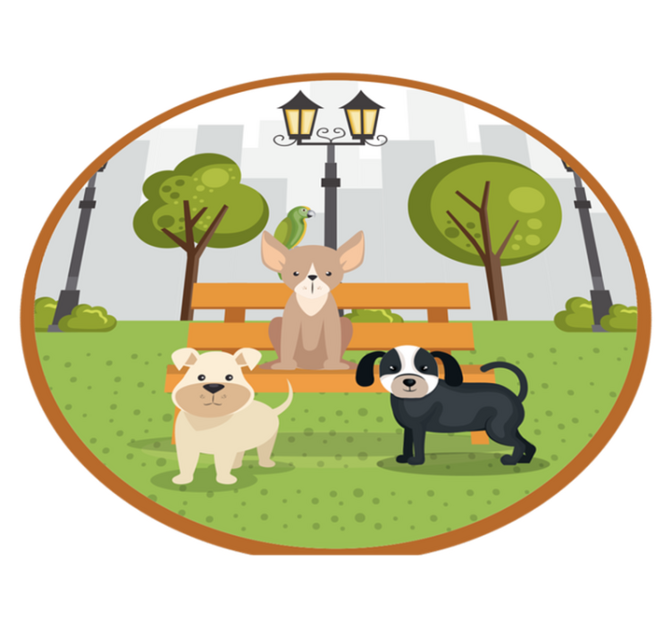 Animal mat for dogs in the park - TenStickers