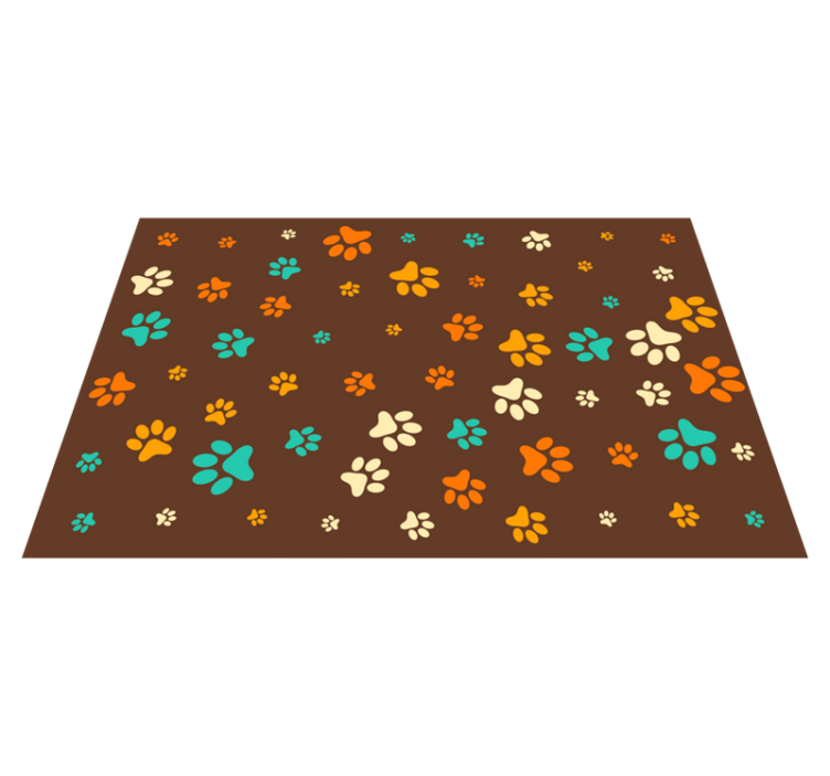 Dog paw animal dog vinyl rug - TenStickers