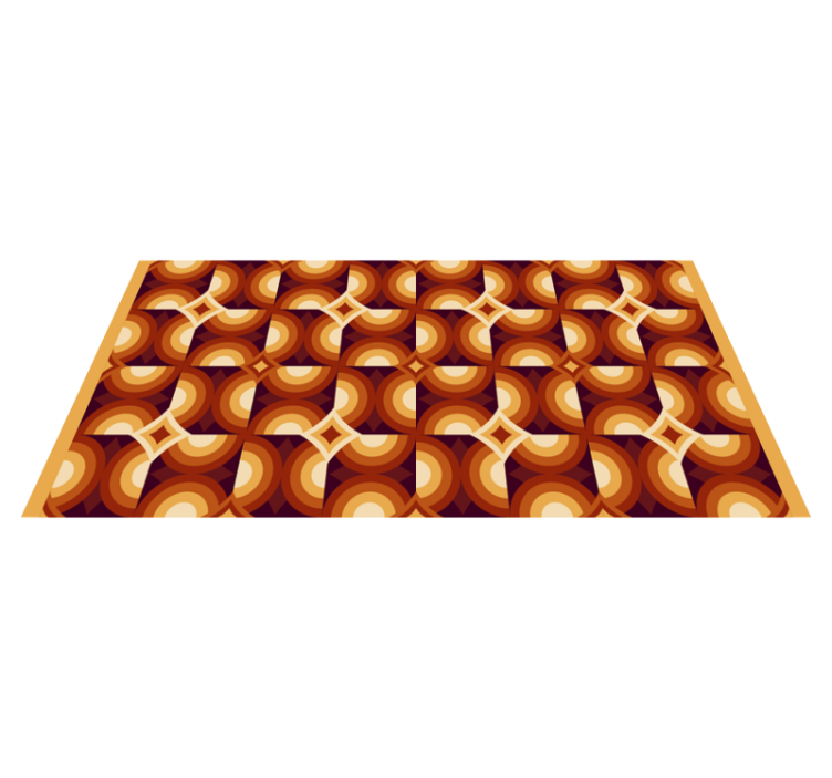 Retro circular pattern vintage rug - TenStickers