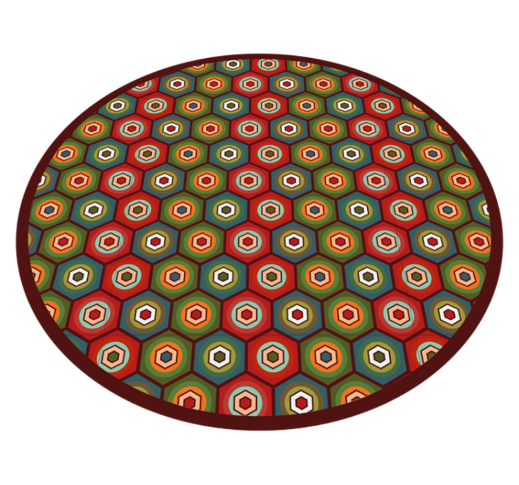 HEXAGONAL COLOR PATTERN geometric rug - TenStickers