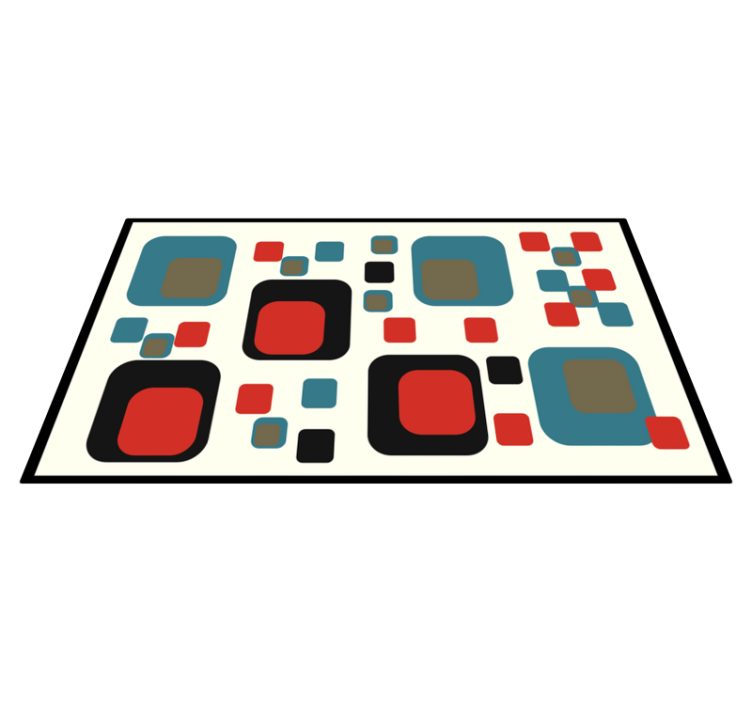 Colorful Abstract Squares geometric rug - TenStickers