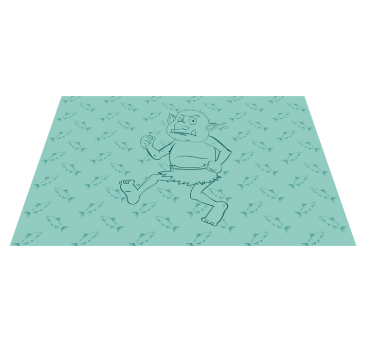 Runaway Cartoon Character kids rug - TenStickers