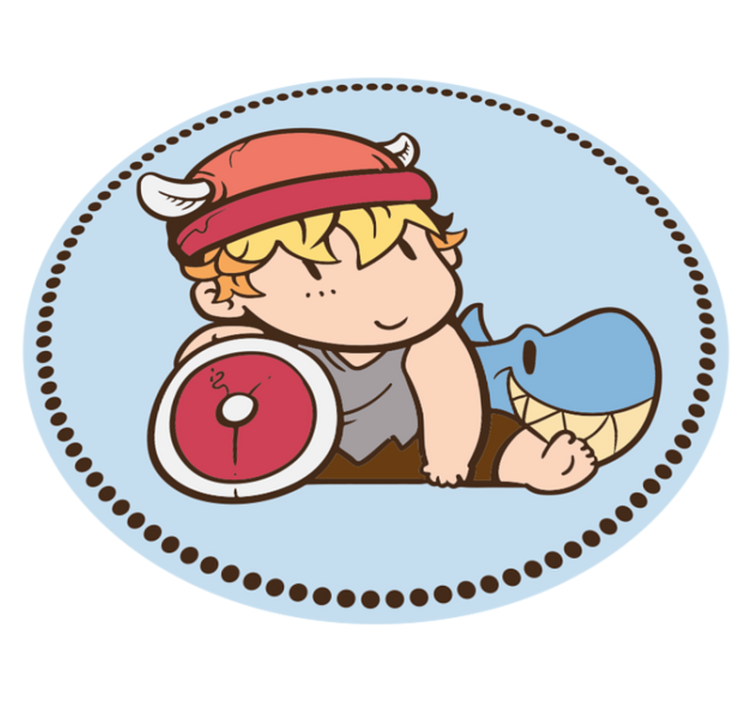 Kid viking warrior kids carpet - TenStickers