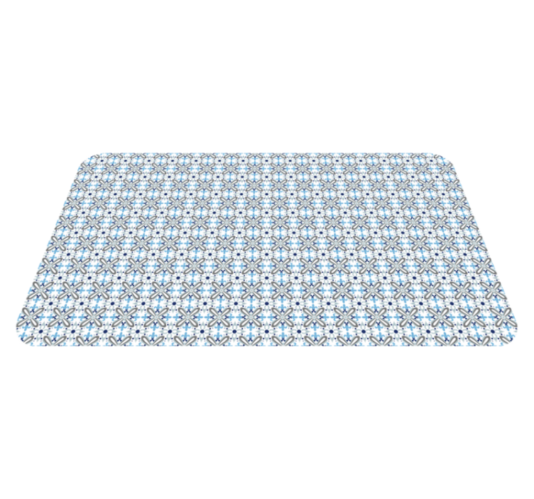 Azure elegant arrangement mosaic rug - TenStickers