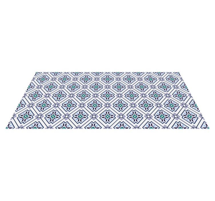 Tiled medallion design living room rug - TenStickers
