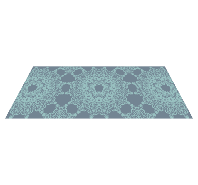 Elegant Blue Pattern mandala rug - TenStickers