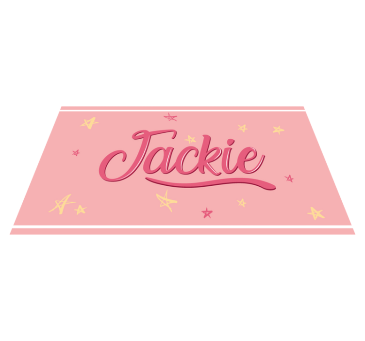 Pink name with stars teenage bedroom rug - TenStickers
