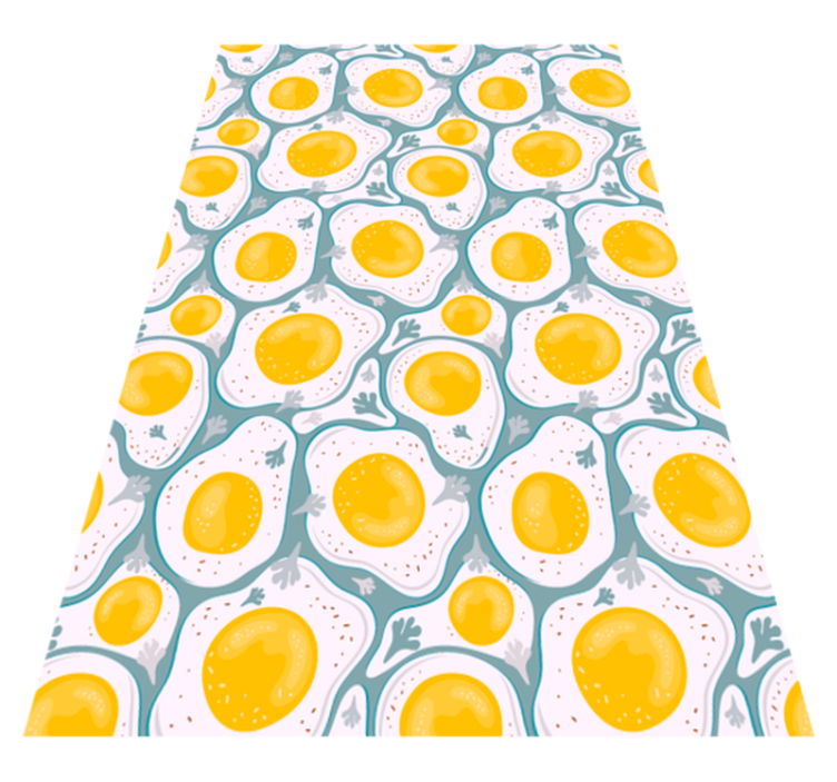 Sunny Egg Pattern kitchen mat - TenStickers