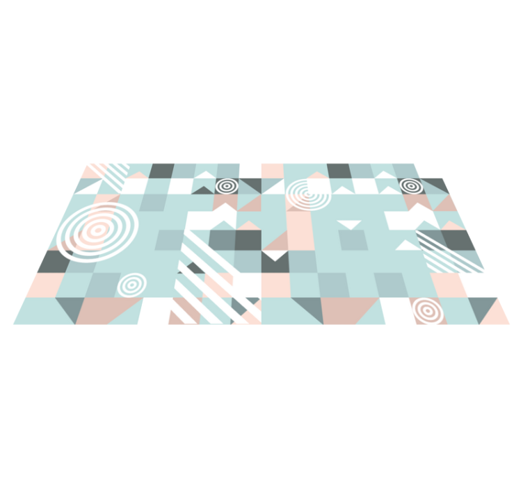 Abstract Motif geometric rug - TenStickers
