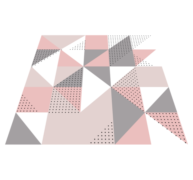 Triangular Color Segments geometric rug - TenStickers