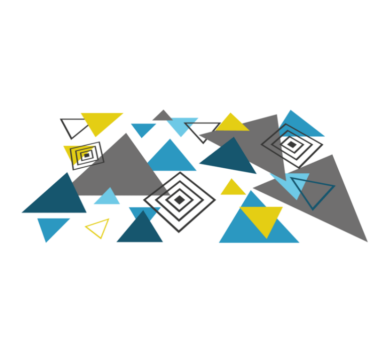 Abstract Triangles Pattern geometric rug - TenStickers