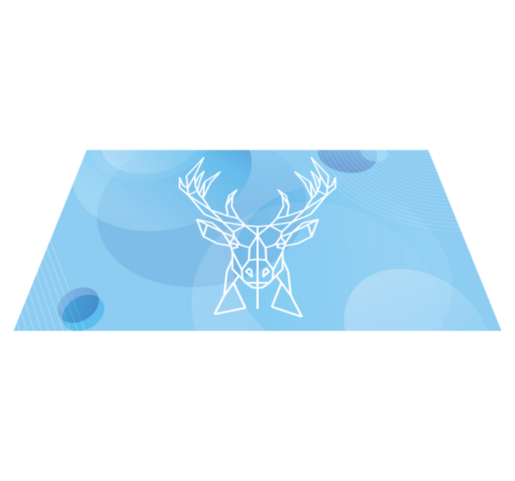 Geometric deer head animal mat - TenStickers