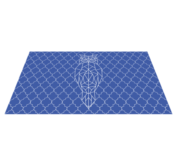 Geometric owl pattern animal mat - TenStickers