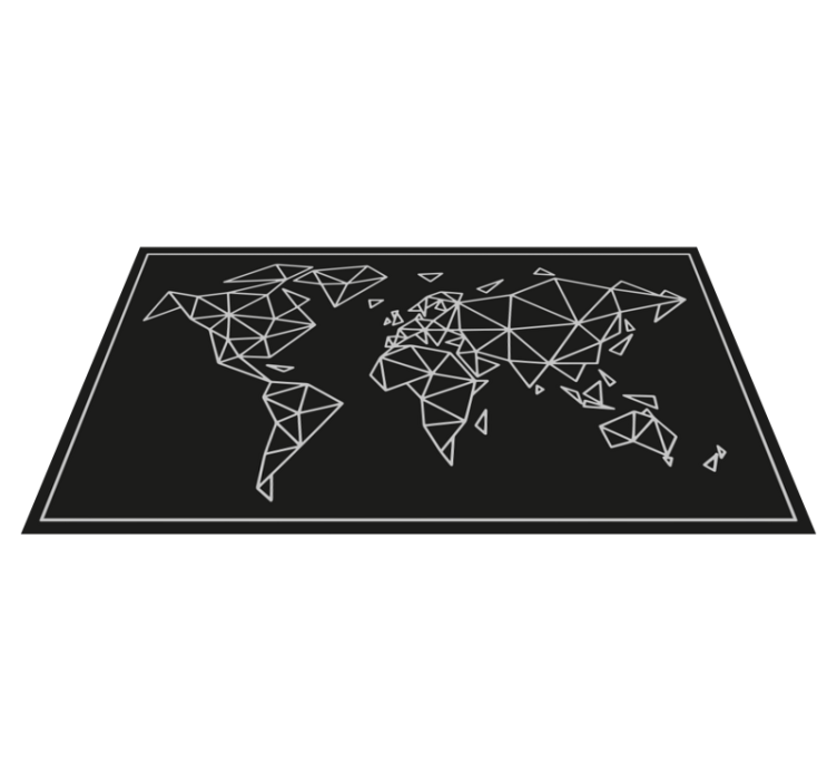Geometric ilustration map rug - TenStickers